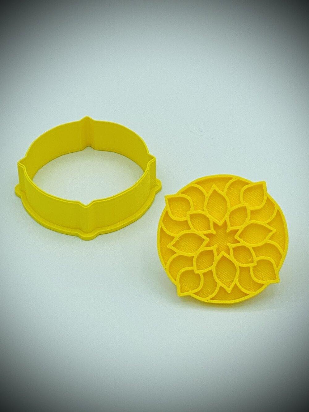 Floral Mandala Stamp And Cutter #1-Stamps/Textures-seb3dcustomdesigns