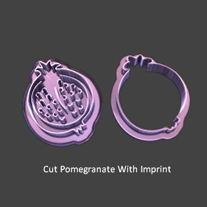 Cut Pomegranate Earring Cutter Set With Imprint-Cutters-seb3dcustomdesigns