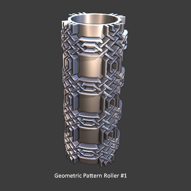 Geometric Pattern Texture Roller #1-Textured Rollers-seb3dcustomdesigns