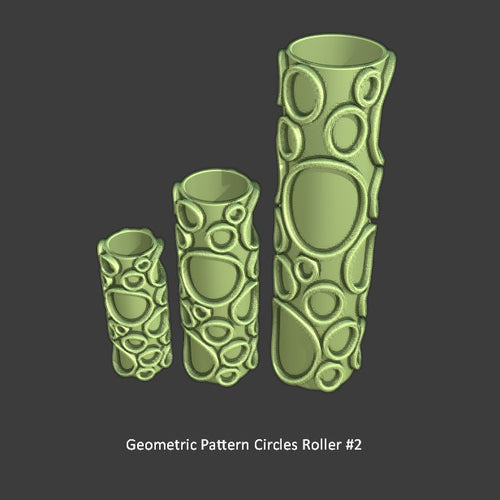 Geometric Pattern Texture Roller # 2-Textured Rollers-seb3dcustomdesigns