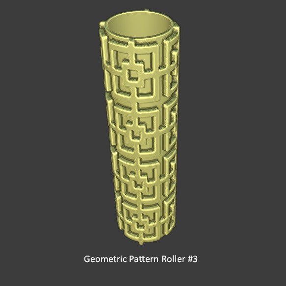 Geometric Pattern Texture Roller # 3-Textured Rollers-seb3dcustomdesigns