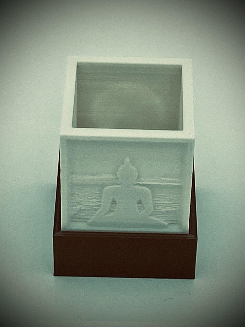 Buddha In Meditation With Base-Lithophane-seb3dcustomdesigns