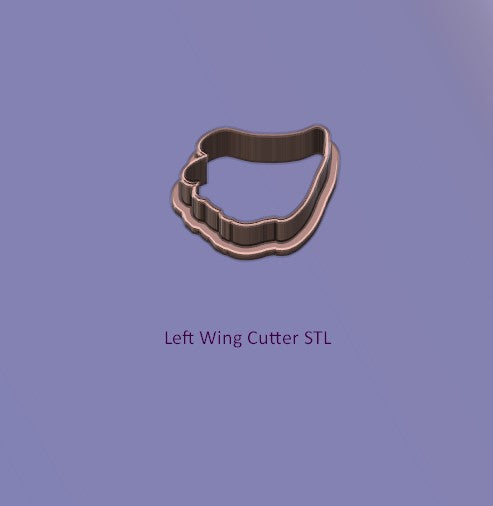 Butterfly Wing Cutter and Vein Imprint Earing Cutter Set STL File-STL Digital Download-seb3dcustomdesigns