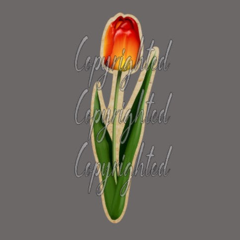Tulip Cookie Cutter STL File-STL Digital Download-seb3dcustomdesigns