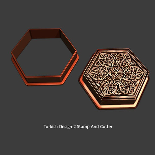 Turkish Design # 2 Stamp And Cutter-Stamps/Textures-seb3dcustomdesigns